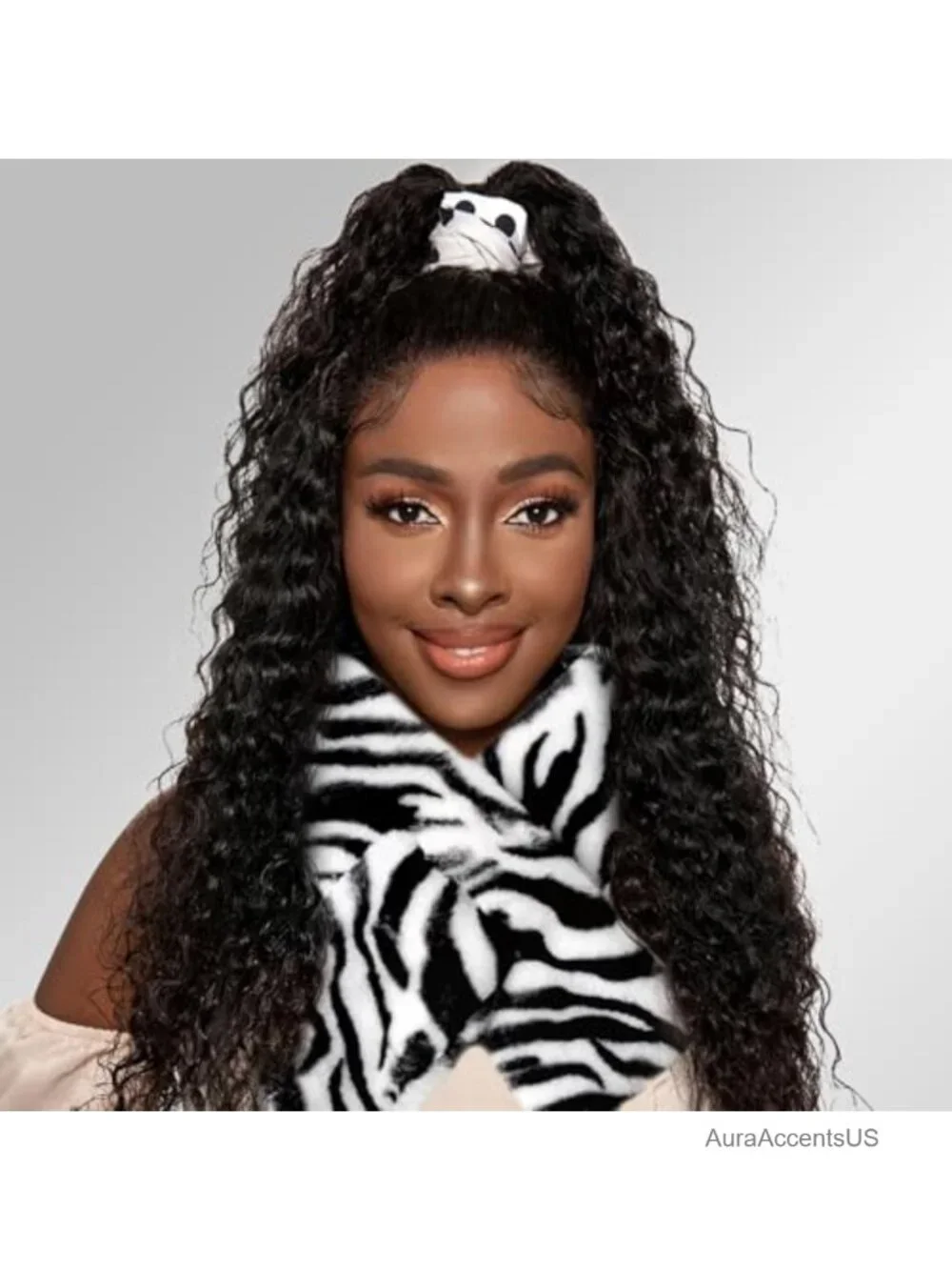 Women's Faux Fur Winter Scarf - Plush Neck Warmer, Machine Washable